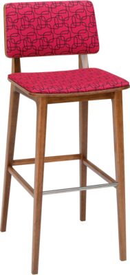 Bar stool Flash HS - seat and back flat upholstered