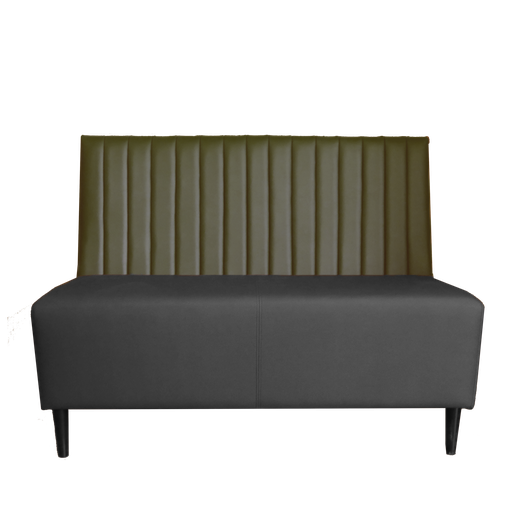 Nova restaurant sofa, back with small vertical lines