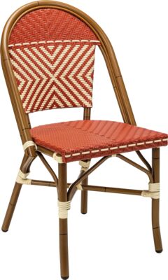 [CH-SC-12014] CHAIR CANNES SC - BRIQUE / IVORY