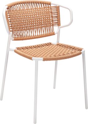 [CH-SC-12040] CHAIR VIC SC - WHITE / TERRA