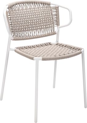 CHAIR VIC SC - WHITE / SAND