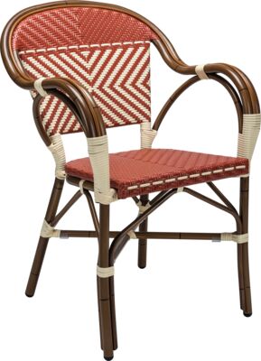 Armchair Cannes AC - brique / ivory