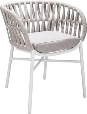 [CH-SC-12860] ARMCHAIR OCALA AC - WHITE / BEIGE