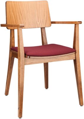 Armchair Flash AC - seat flat upholstered, back wood