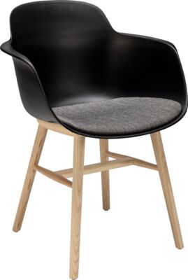 ARMCHAIR ANZIO WOOD AC - SEAT UPHOLSTERED