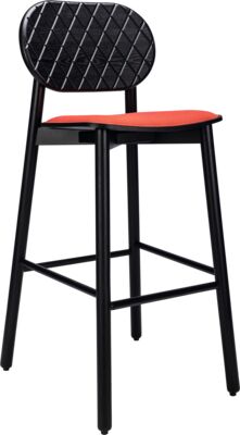 Bar stool Chester HS - seat boxed upholstered