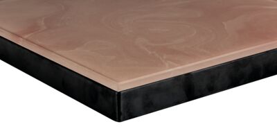 [TA-STT-14350] Table top Glass with metal edge , 33mm